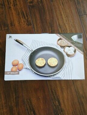 Lexi Home Tri-ply Stainless Steel Copper Coated Non Stick 10" Frying Pan New